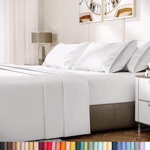 6 Piece Luxury Premium Ultra Soft Hypoallergenic Rayon From Bamboo Bedsheet Set 2200 Series 16 Deep Pockets 